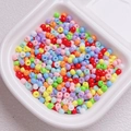 4mm Czech glass seed beads in assorted vibrant colors for DIY jewelry making - (Sold by Pack/Approx 200 Pcs) Diameter 4mm Hole 1.2mm / 12