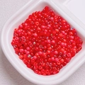 Mix of matte and translucent 4mm red glass seed beads for DIY jewelry making and crafts - (Sold by Pack/Approx 200 Pcs) Diameter 4mm Hole 1.2mm / 09