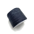 Deep black 0.8mm nylon cord roll for DIY handmade jewelry and braided bracelets - Black