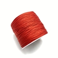 Bright red 45m roll of 0.8mm nylon cord for DIY jewelry and handmade bracelets - Red