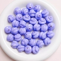 Close-up of glossy purple spiral beads for DIY jewelry and phone chain crafting - Diameter 16mm Hole 3mm / Light Purple