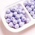 Macro shot of 12mm lavender resin beads with white polka dots for DIY jewelry making - Diameter 12mm (2.8mm Hole) / Light Purple