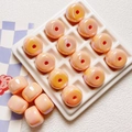 Light orange acrylic beads with aurora pearl finish and circular donut shapes - Diameter 20mm Thickness 14mm / 07-Iridescent Peach