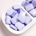 Light purple memory bread shaped charm bead with multiplication print for DIY crafts - 19.4x23mm / Light Purple