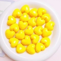 DIY colorful yellow heart-shaped acrylic beads for handmade mobile phone chains - 20mm / Yellow