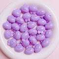 Dettaglio di ciondoli a forma di coniglio in acrilico viola per gioielli DIY e catenine - 20mm (Apertura di 2mm) / Viola Lucido