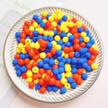 Close-up of 6mm colorful acrylic round beads in a porcelain bowl for DIY jewelry making - 12mm (20 Pieces/Pack) / Blue Red Style