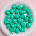 Macro shot of cute green 20mm acrylic rabbit head beads for DIY jewelry making - 20mm (2mm Aperture) / Glossy Green