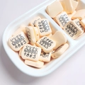 Creamy toast-shaped beads with math formulas for DIY mobile phone chain jewelry making - 19.4x23mm / Light Orange