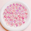 Detailansicht von 16mm Aurora Pink Perlen für DIY-Schmuck und Handy-Anhänger - Durchmesser ca. 16mm Öffnung ca. 2.5mm / Rosa