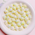 Macro-opname van iriserende acryl wolkkralen voor DIY-sieraden en handgemaakte accessoires - Klein 14x18.5mm / Geel