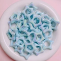 Perle a stella color azzurro iridescente in acrilico per gioielli fai da te - Blu