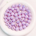 14mm acrylic shell beads with colorful UV coating for DIY jewelry making - Light Purple