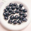20mm black acrylic rabbit head beads with cute cartoon smile face for DIY jewelry - 20mm (2mm Aperture) / Glossy Black