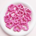 Vibrant pink pixel heart charms made of smooth acrylic for DIY jewelry and phone chains - 05-rose Red [outer Frame] / (sold Per Piece) Diameter Approximately 25*29mm Aperture Approximately 2.8mm