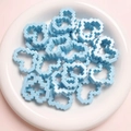 Sky blue pixel heart acrylic beads for DIY jewelry and phone chain accessories - 08-blue [outer Frame] / (sold Per Piece) Diameter Approximately 25*29mm Aperture Approximately 2.8mm