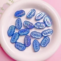 Luminous light blue acrylic cloud beads with cute letter engraving for DIY crafts - Glow In The Dark Royal Blue
