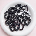 Glossy black acrylic pixel heart beads for DIY jewelry making on white ceramic plate - 10-black [outer Frame] / (sold Per Piece) Diameter Approximately 25*29mm Aperture Approximately 2.8mm