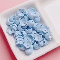 Macro shot of light blue lily of the valley acrylic beads with center hole for DIY crafts - Sold per piece / Light Blue
