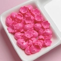 Macro detail of pink lily of the valley acrylic flower beads for DIY jewelry making - Sold per piece / Rose Red