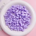 7mm purple acrylic cube beads with large holes for DIY jewelry and phone chain making - 100Pcs Per Pack / Light Purple
