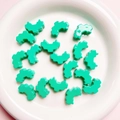 Mint green wave gear acrylic pixel heart beads for DIY jewelry and phone chains - Diameter approx 25*29mm (Sold per piece) / 03-Inner Core-Dark Green