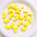 DIY yellow heart-shaped pixel beads made of acrylic for handmade mobile chains - Diameter approx 25*29mm (Sold per piece) / 05-Inner Core-Yellow