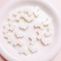 White wavy acrylic heart pixel frame loose beads for DIY mobile chain making - Diameter approx 25*29mm (Sold per piece) / 06-Inner Core-White