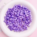 7mm purple square acrylic beads with large hole for DIY jewelry making and phone chains - 100Pcs Per Pack / Dark Purple