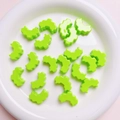 Neon green wavy heart-shaped pixel acrylic beads for DIY jewelry and phone chain making - Diameter approx 25*29mm (Sold per piece) / 07-Inner Core-Green
