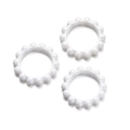 Three-piece set of white pearl acrylic rings for DIY jewelry and decorative accessories - Diameter approx 42mm Hole approx 2.5mm / White