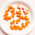 Vibrant orange pixel heart acrylic beads for DIY jewelry and phone chain accessories - Diameter approx 25*29mm (Sold per piece) / 10-Inner Core-Orange