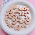 Pink wavy pixelated heart beads for DIY jewelry making and phone chain crafts - Diameter approx 25*29mm (Sold per piece) / 14-Inner Core-Light Coffee