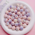 Perline acriliche sfumate iridescenti da 16mm per gioielli fai-da-te e portachiavi - Rosa Viola