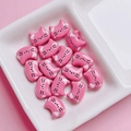 Perline a testa di gatto rosa 12mm per creazione gioielli fai da te e catenine cellulari - Dimensioni Circa 9x12 / Rosa Intenso