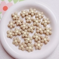 Perline a fiore in acrilico beige da 20mm per creazione gioielli fai-da-te - Caffelatte