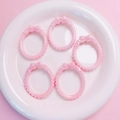 Pink bow oval frame charms for DIY phone chains and keychain accessory making - Pink