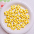 DIY yellow daisy acrylic flower beads with white center for jewelry making - Yellow