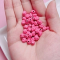 Detail von 7mm rosa glasierten sternförmigen Perlen für DIY-Schmuck und Handyketten - 7mm / Rosenrot