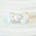 Parelmoer witte strikvormige kraal met middengat voor DIY-sieraden maken - 15x26mm / Wit