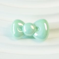Glanzende lichtgroene strikkraal met parelmoerafwerking voor DIY-sieraden maken - 15x26mm / Qingchuan Groen