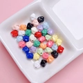 Bunte 7mm sternförmige Legierungsperlen mit Hochglanz-Finish für DIY-Schmuckherstellung - 7mm / Mehrfarbig