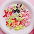 Bunte Schleifen-Anhänger aus Legierung für DIY-Schmuck und Handyketten in verschiedenen Farben - 16.5x27mm (H3-Gepunktete Schleife) / Mischfarben
