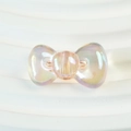 Perla a fiocco con rivestimento AB iridescente per creazione di gioielli fai da te e hobby - 15x26mm / Champagne Trasparente