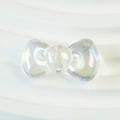 Perlina a fiocco cangiante in acrilico per creazione gioielli fai da te e artigianato - 15x26mm / Bianco trasparente