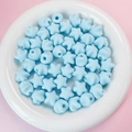 Sternförmige 16mm matte pastellblaue Acrylperlen für DIY-Schmuck und Schlüsselanhänger - Himmelblau