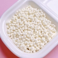 Creamy white 8-shaped acrylic beads with double holes for DIY jewelry and crafts - 200 Pieces/Pack (Approx. 4x6mm) / Glossy Cream White