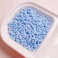 Light blue double-hole peanut acrylic beads for DIY handmade jewelry crafting - 200 Pieces/Pack (Approx. 4x6mm) / Glossy Blue