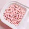 Pink double-hole acrylic peanut beads for DIY jewelry and phone chain making - 200 Pieces/Pack (Approx. 4x6mm) / Glossy Light Pink