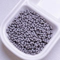 DIY Smoky Grey Dual-Hole Peanut Beads with Polished Ceramic Finish in Storage Box - 200 Pieces/Pack (Approx. 4x6mm) / Glossy Grey